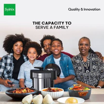 5L ‘FULLY AUTOMATIC ONE-TOUCH OPERATION’ SYINIX MULTIFUNCTIONAL COOKING & POUNDING ELECTRIC SWALLOW MAKER