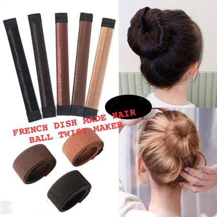 DIY FRENCH DISH MADE HAIR BALL TWIST BUN MAKER
