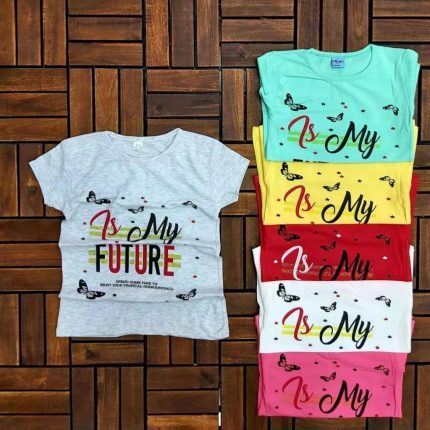 GIRLS GRAPHICS & CHARACTER TURKISH T- SHIRT (For 7-12 YEARS) - ‘IS MY FUTURE DESIGN’