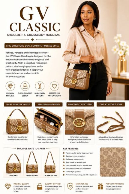 GV CLASSIC SHOULDER & CROSSBODY HANDBAG