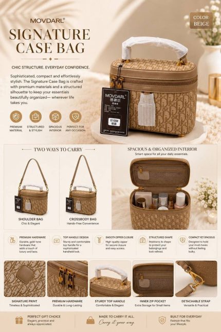 MOVDARL SIGNATURE HAND SHOULDER CROSSBODY CASE BAG